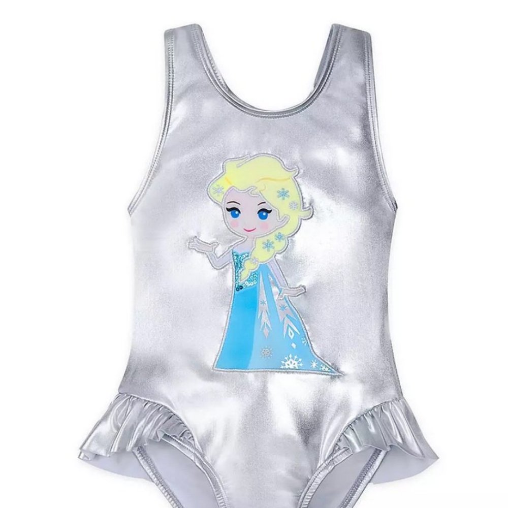 Disney Store Metallic 1 Pc Swimsuit FROZEN